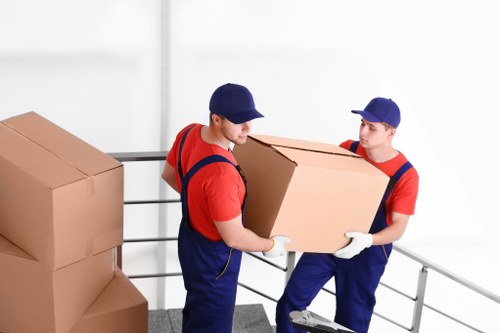 Removal team preparing a flat move in Hounslow