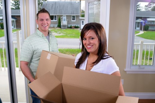Moving van and packed household items for a Hounslow customer