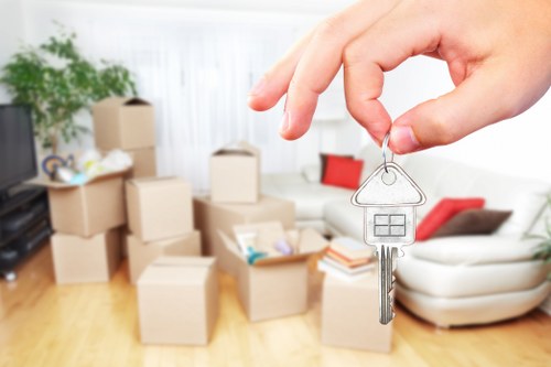 Flexible man with a van service for office and home transport
