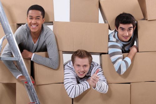 Local removals team managing a flat move near Hounslow town centre