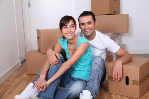 Professional man and van service focused on safe operations