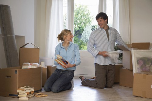 Loading a van for a local flat removal in West London
