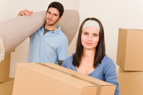 Boxes and furniture prepared for student removals in Hounslow